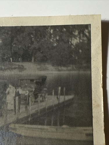 Vtg 1920s Lake Ferry Cars People Transport Barge Boat Water Photo - Picture 10 of 11