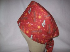 Men/Women Surgical Scrub Cap Lined HP Christmas 100 Cotton