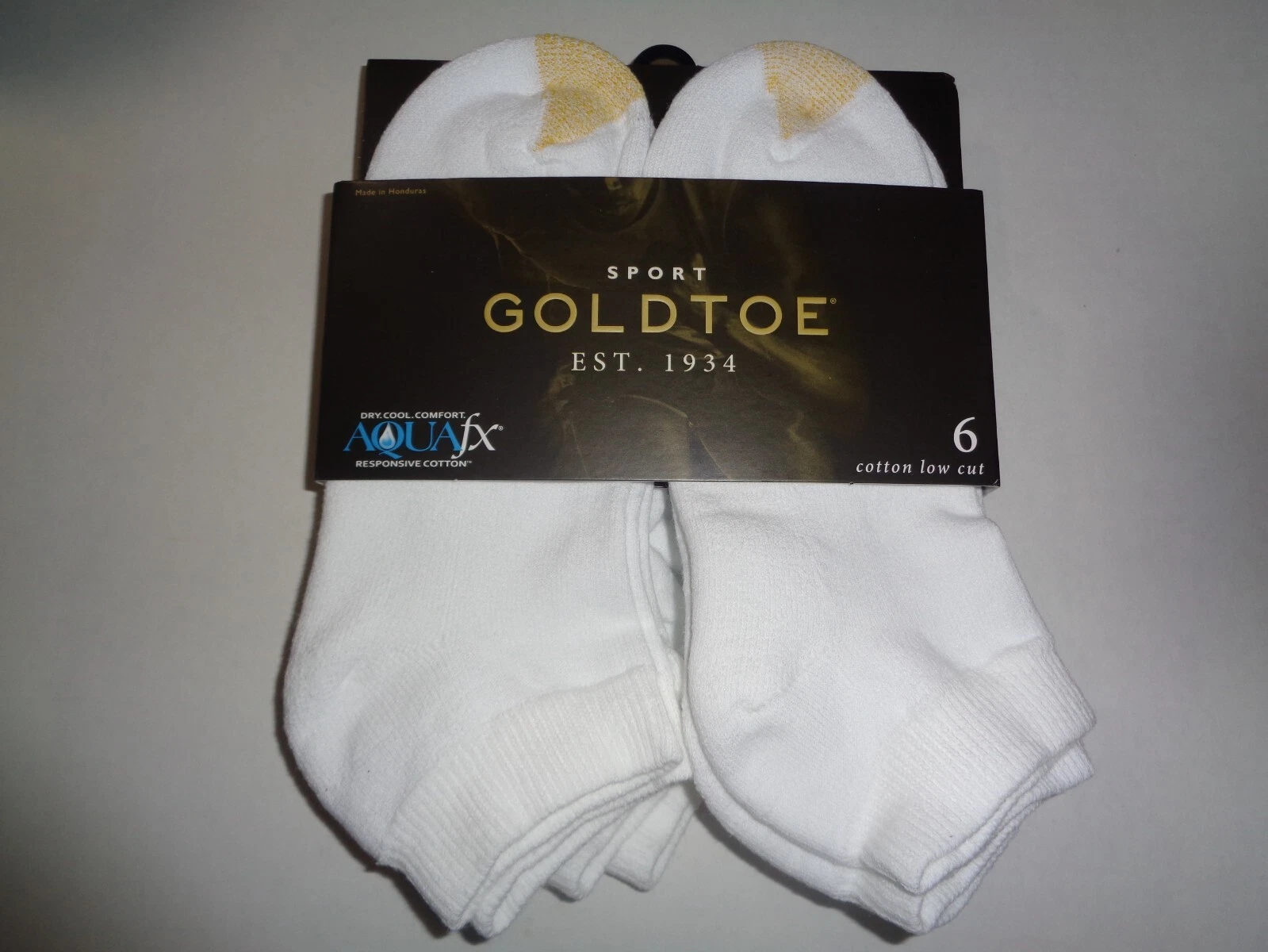 GOLDTOE Cotton Low Cut Socks 6 Pairs White Men's Large Shoe Size 6-12.5
Opens in a new window or tab