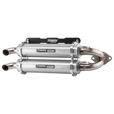 Trinity Racing Stage 5 Slip On Exhaust Polaris RZR RS1 Brushed - TR-4165S