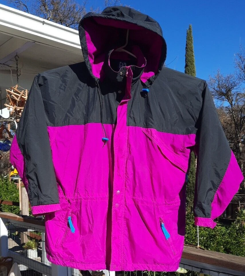 GAP Purple Parka Stowaway Hood Jacket Medium
