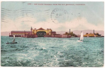 Postcard CA Key Route Terminal From Bay, Berkeley, California to Appleton WI '10