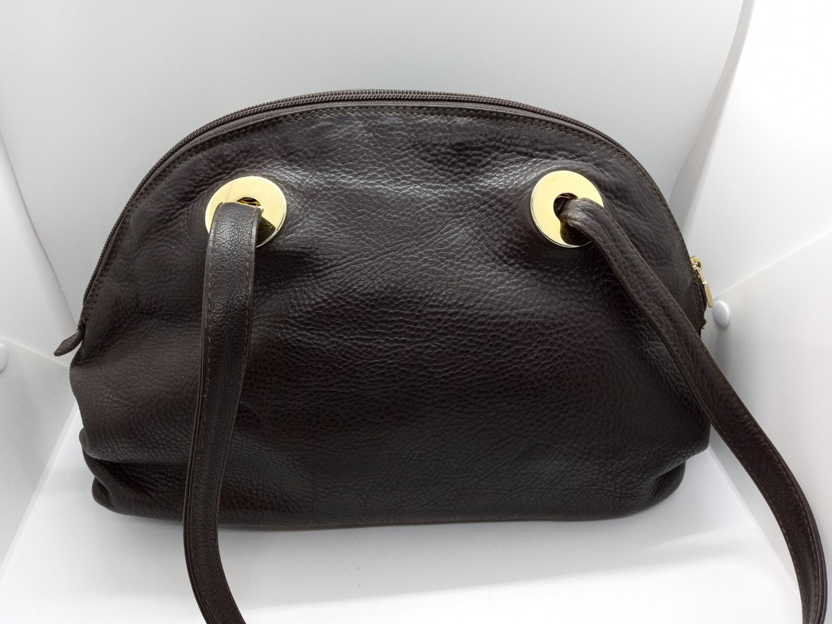 Alfredo Picchi Italy Leather Handbag Bag Purse Brown | eBay