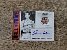 2020-21 Panini Chronicles Playoff Sarunas Marciulionis Blue 74/75 HoF AUTO 