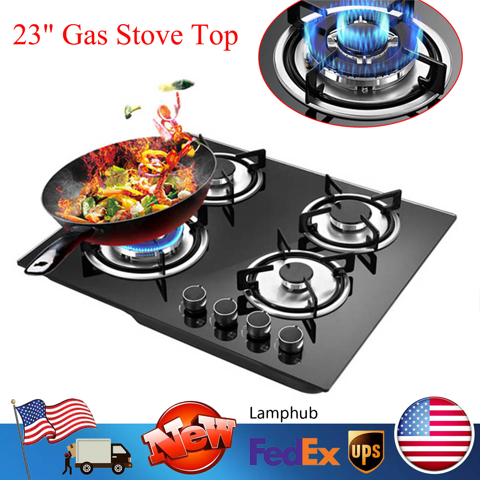 Gas Stove Cooktop 23x20