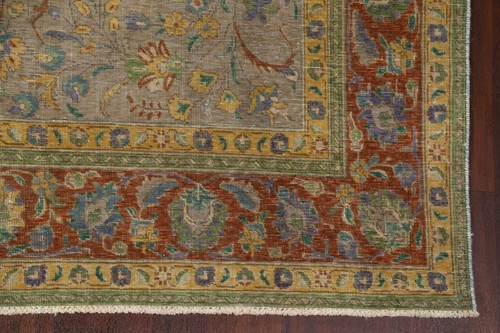 Antique Floral Overdyed Traditional Area Rug Low Pile Oriental Hand-knotted 7x11 - Picture 6 of 12