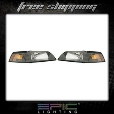 Fits 2001-04 Ford Mustang Headlights Headlamps Pair Left Right Set