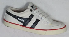 GOLA MENS SNEAKERS US 7 COMET CMA516 WHITE RED BLUE NAVY CANVAS RETRO NEW NIB