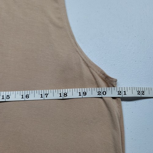 Renee C Woman's Bamboo Sleeveless Cardigan Size Large Nude Made In USA - Picture 12 of 12