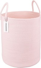 Cotton Rope Laundry Basket Hamper for Girls Kids Baby
