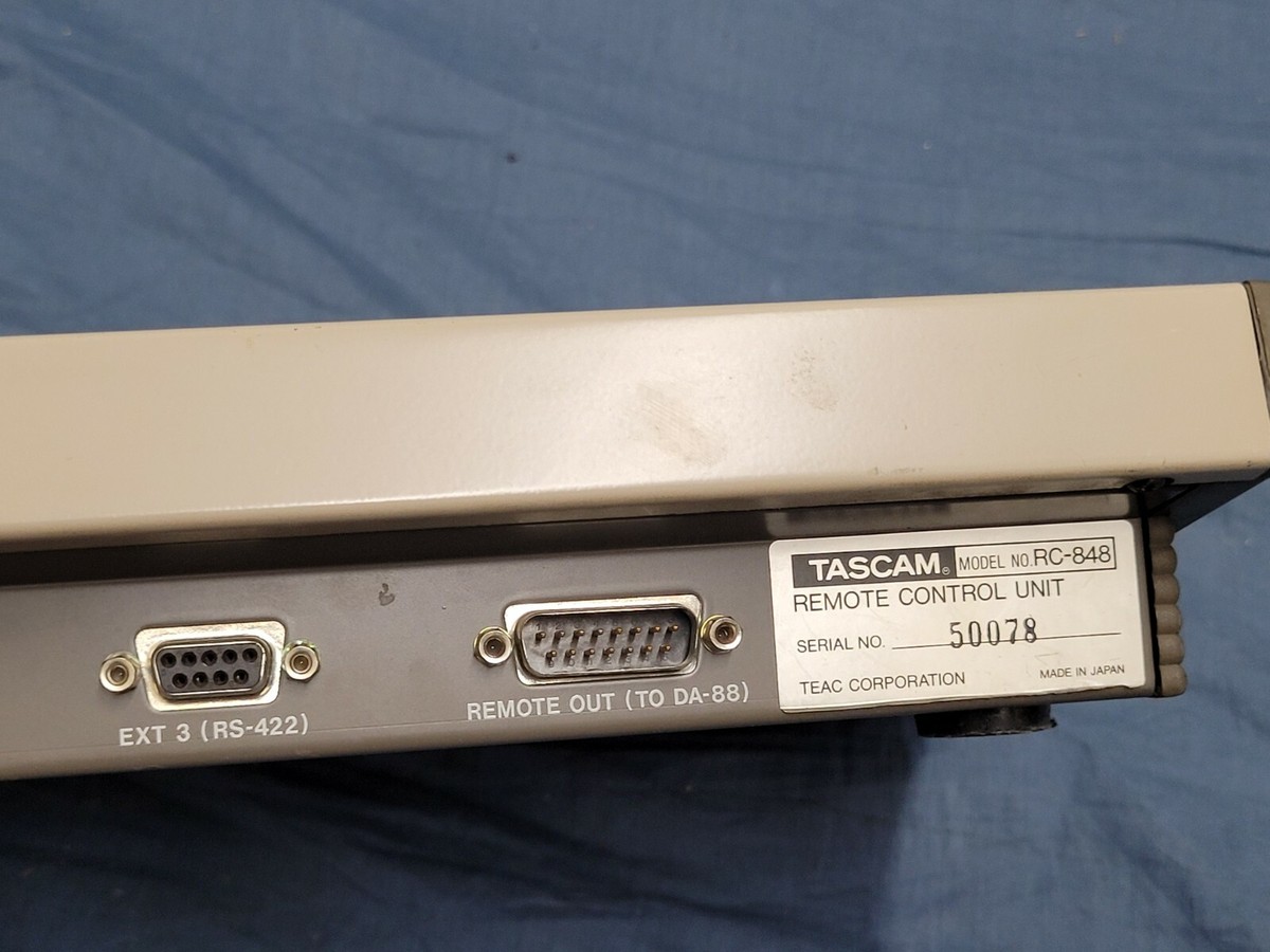 Tascam RC 848 remote control unit for Tascam DA AS IS PARTS Tascam RC 848 remote control unit for Tascam DA AS IS PARTS
