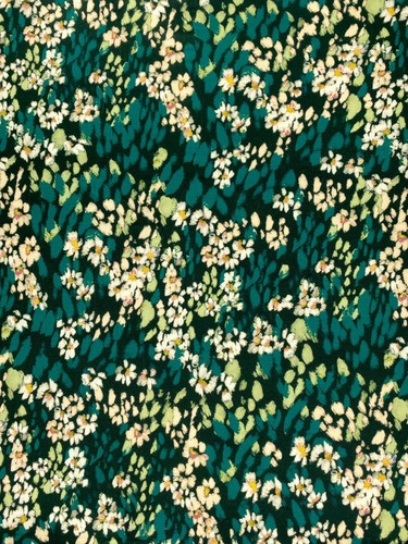 2.6M Teal Floral Ditsy Leopard Print Viscose Elastane Jersey Dressmaking Fabric