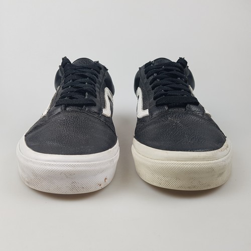 Men's VANS Old Skool Black Sz 8 US Black Leather Skate Unisex | 3+ Extra 10% Off - Picture 2 of 10