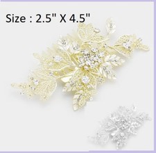 Crystal Rhinestone Hair Comb Stick Wedding Bridal Evening Vine Branch Floral