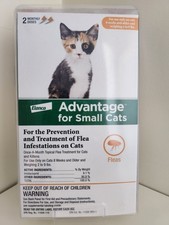 Advantage Flea Treatment for Small Cats 2-9 lbs 2 Monthly Doses SEALED