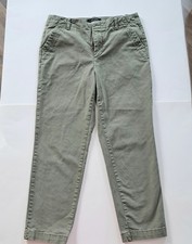Banana Republic Women's Green Pants Authentic Chino Slim Flat Size 2