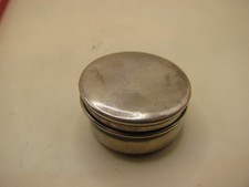 Birmingham 1927 Sterling Silver Rouge Pot / Pill Box By W J Myott