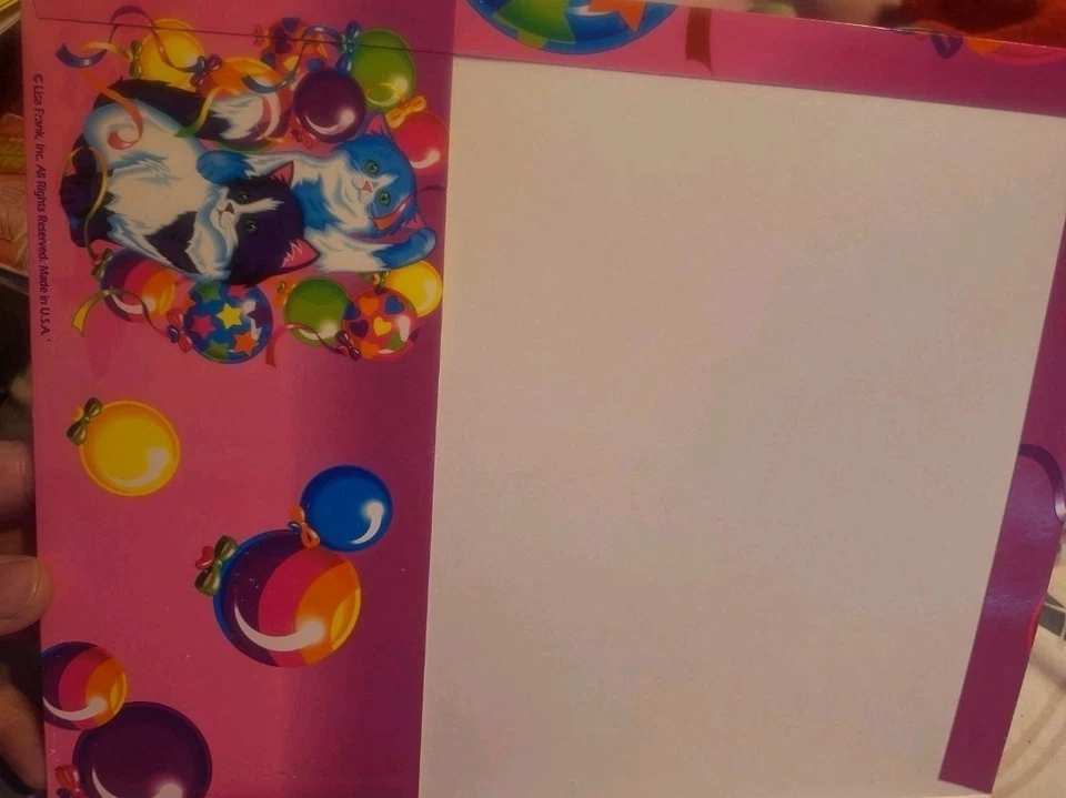 New World Lisa Frank Vintage Playful Kittens Folder Portfolio 90's Unpunched - Image 2 of 4