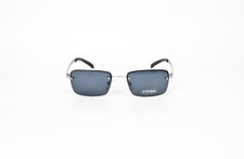 Police 2679 581 Vintage Sunglasses Men's Silver Rectangular Gray Lenses Italy
