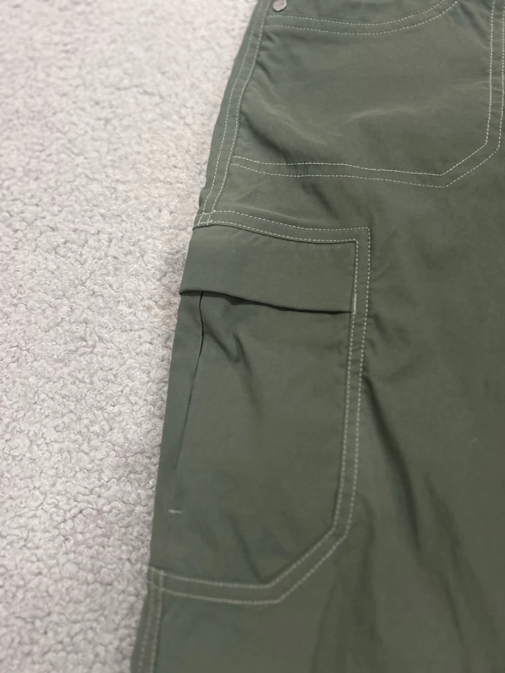 Pantalones enrollables Kuhl Freeflex para mujer 6 verdes tiro bajo que absorben la humedad sendero senderismo Foto 3 de 4