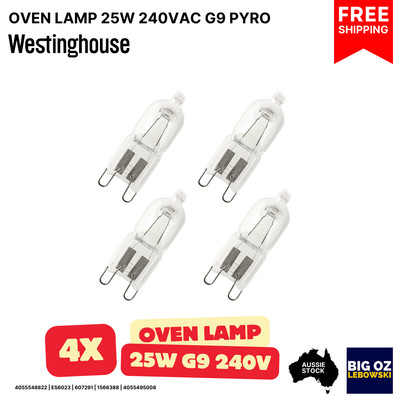 4-pack Halogen Lamp 25W 240V G9 for Westinghouse WVEP615S Oven | Free Post · OEM