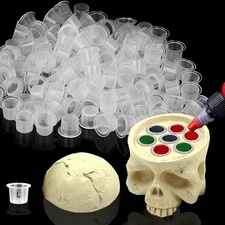Rayyl Tattoo Ink Holder with 100Pcs Caps Large 100pcs+1 
