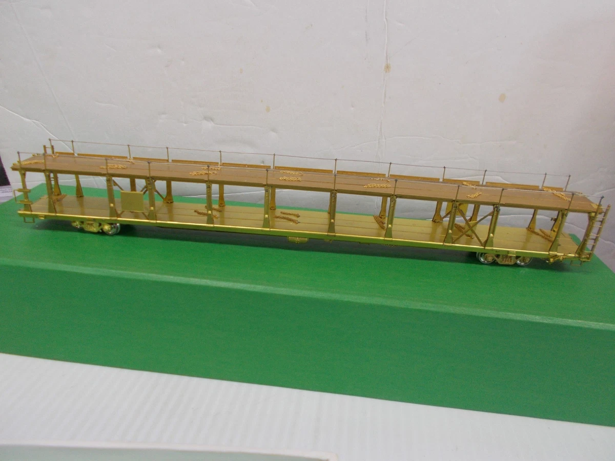 OVERLAND MODELS # 1354 ~ BRASS ~ BI-LEVEL AUTO RACK CAR - OPEN TYPE~ HO SCALE