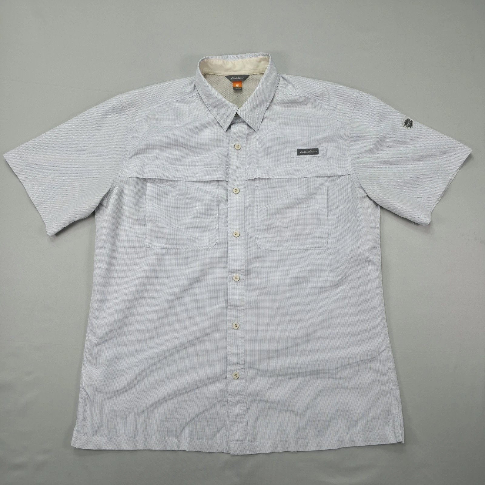 Eddie Bauer Fishing Shirt Mens Large Outdoor Hiking Vent Lightweight Shirt