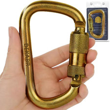 Carabiner Heavy Duty, 45KN Twist Lock Steel Auto Locking Climbing Carabiner for