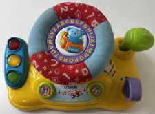 Vtech Around Town Baby Driver Toy Steering Wheel/Car Controls WORKS!