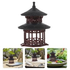 Mini Garden Figurines Bonsai Accessory Pavilion Chinese Zen Decor