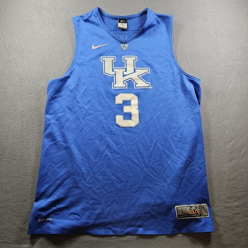 Kentucky Wildcats Nike Elite #3 Blue Jersey Size Large NCAA FAST SHIPPING