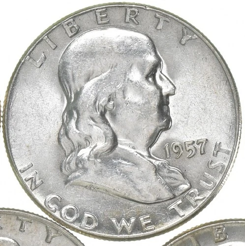 1957 Franklin Half Dollar AU 90% Silver *6639