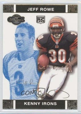 2007 Co-Signers Blue Changing Faces Gold Kenny Irons Jeff Rowe Rookie RC c7w
