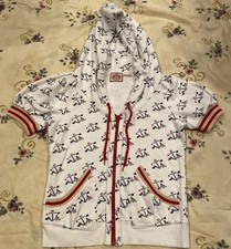Vintage Y2K Juicy Couture Made In America Anchor Zip Hooded Top Medium