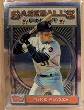 1993 FIRST 1st Topps Finest #199 Mike Piazza HOF RARE ICONIC ROOKIE RC CHROMIUM