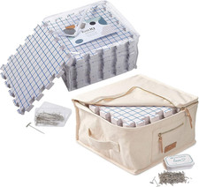 Blocking Mats for Knitting - Extra Thick Blocking Boards with Grids with 100 T-P