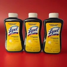 Lot of 3 Lysol Concentrate Disinfectant Original Scent 12 oz