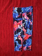 Athleta High Rise Watercolor Chaturanga Capri Leggings Size S