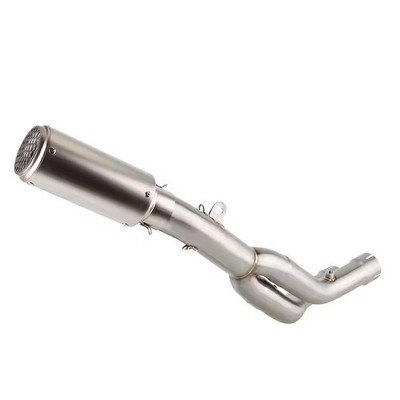 For Yamaha R1 R1M 15-25 YZF-R1 YZF-R1M Exhaust Link Pipe Silvery Grid Muffler