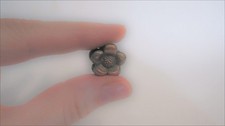Metal tiny mini small bronze tone flower hair claw clip