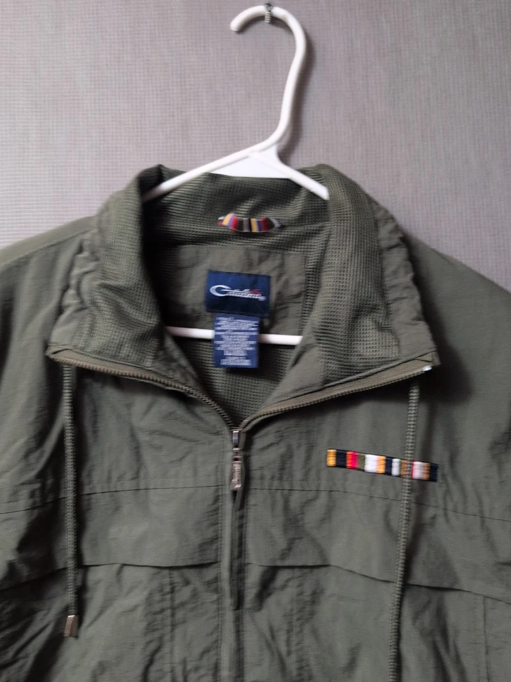 Винтажная женская большая оливковая ветровка на молнии Catalina куртка для парусного спорта - Изображение 2 из 4