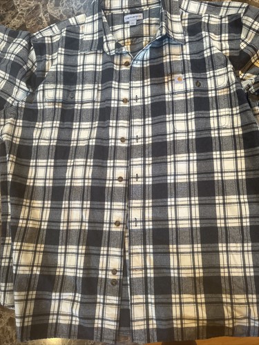 MENS 3XL - Vtg Carhartt Button Up Flannel Rancher Work VTG 90s Y2K Vibes Shirt - Picture 14 of 23