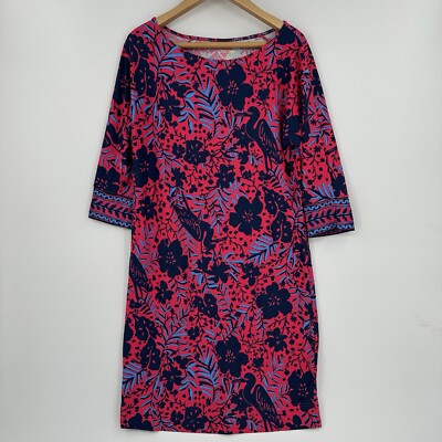 Lilly Pulitzer Dress Size Medium Ruby Red HERON MY OWN BRAEDYN ChillyLilly UPF50