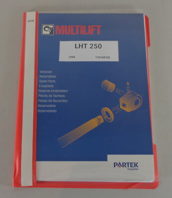 Teilekatalog / Parts list Multilift LHT 250 Hakengerät von 1998