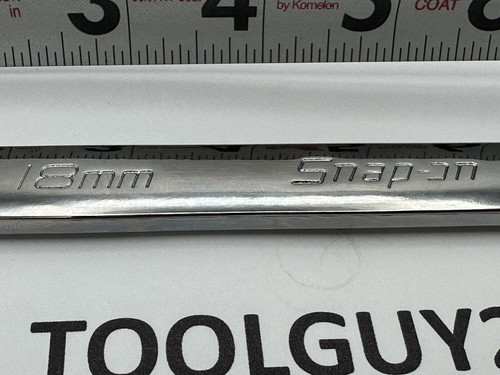 SNAP ON USA 18mm 12pt Metric 0° Non Reversing Ratcheting Combo Wrench SOXRM18A + - 第 3/9 張圖片