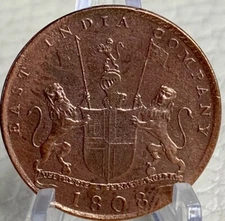 1808 Coin East India Company Possible Admiral Gardner (see description) Nice