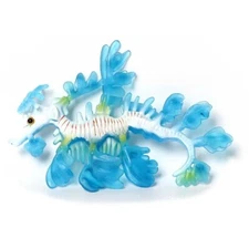Blue Leafy Sea Dragon Toy Action Figure Small Animal Figurine Doll Gift for Kids