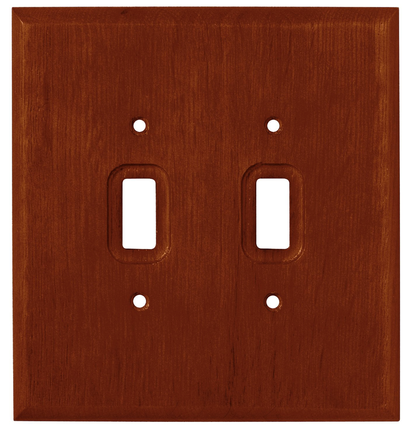 Dark Oak Wood Double Light Switch Wall Plate Outlet Cover Brainerd 126427