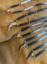 Native american made Badger claw necklace real claw Mountain Man rendezvous